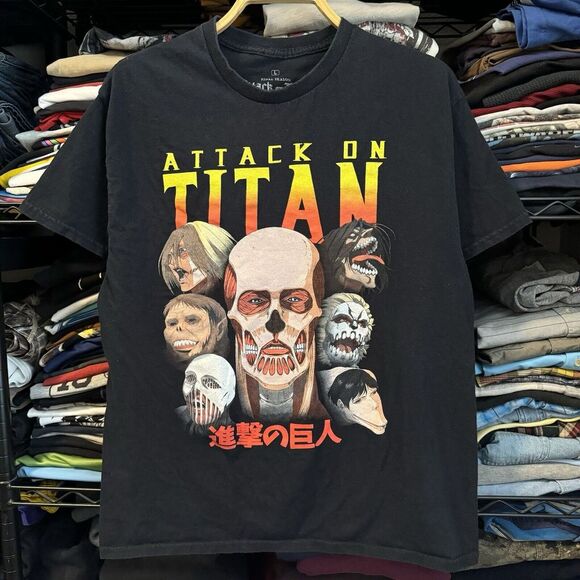 Attack On Titan Final Season Tshirt‎ Men Large Eren Yeager Levi Ackerman Anime - Picture 1 of 6